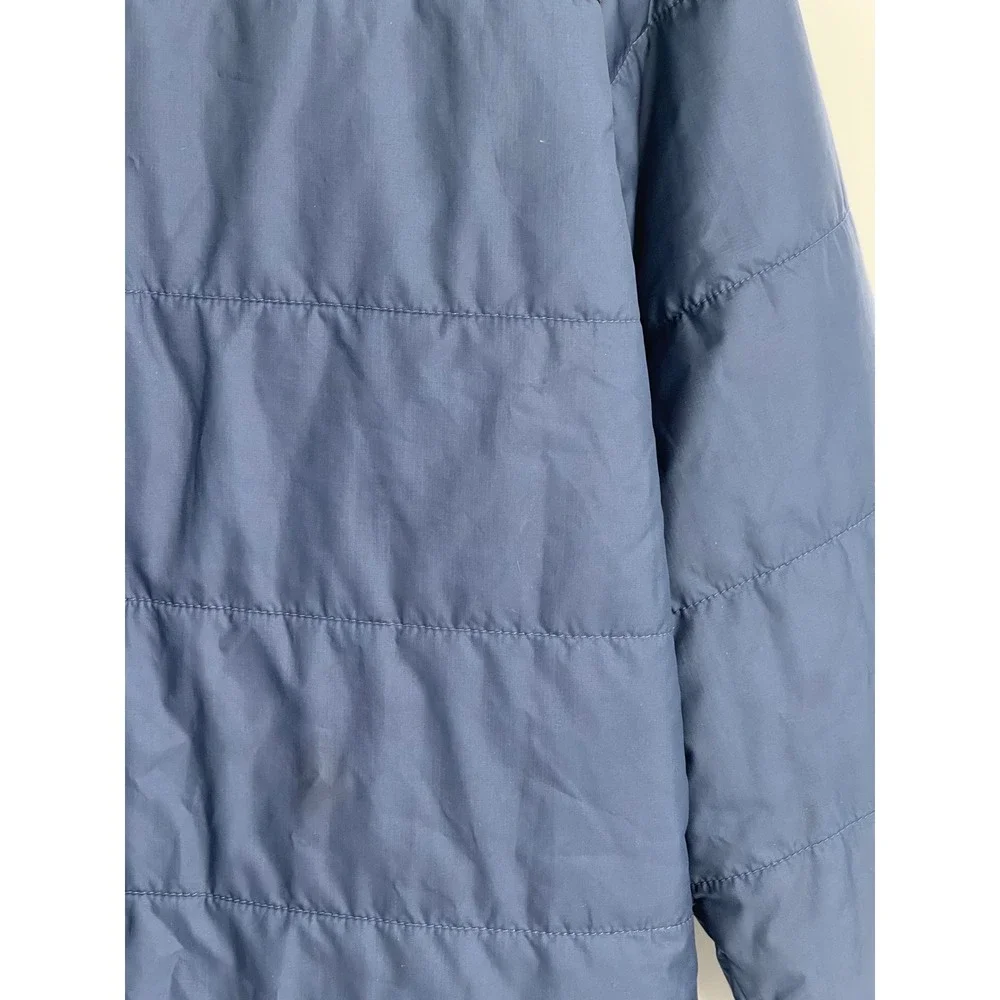The North Face Mens Puffer Jacket Navy Blue Black Colorblock Insulated‎ Small